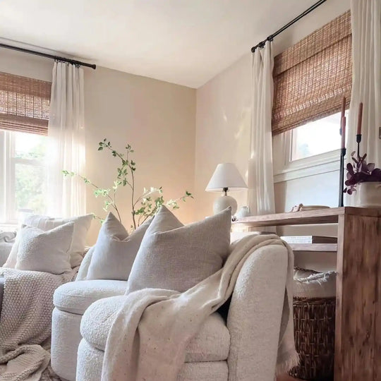 Natural Jute Bamboo Woven Shade - Cinnamon TWOPAGES CURTAINS