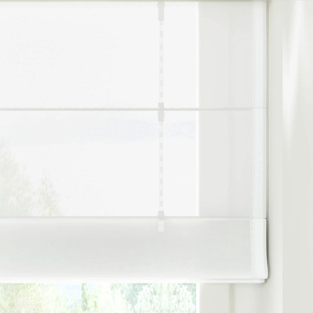 Ron Linen Cotton Herringbone Day Night Roman Shade Cordless
