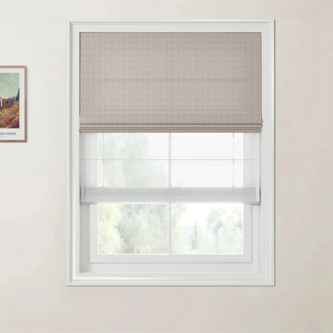Custom Day Night Roman Shade Cordless -TWOPAGES
