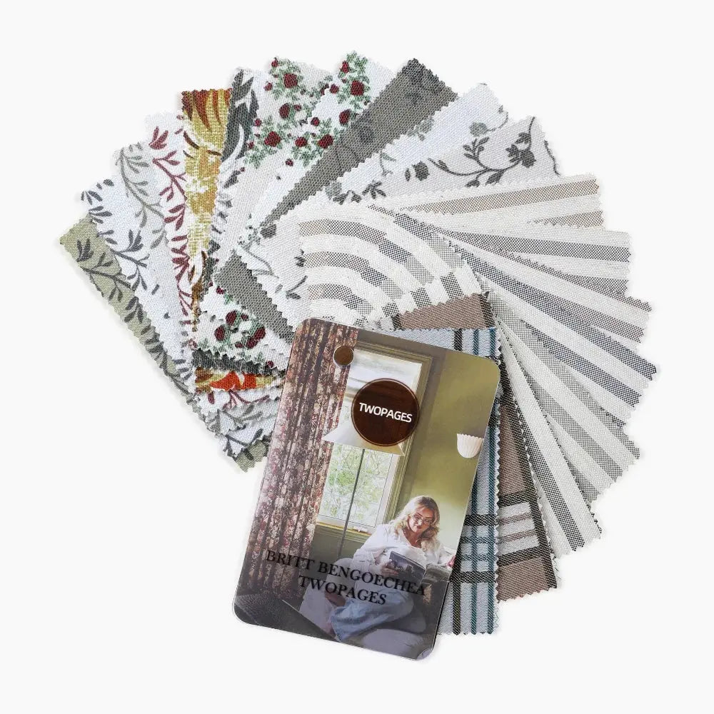 Britt Floral Print Cotton Drapery Swatch Booklet | TWOPAGES