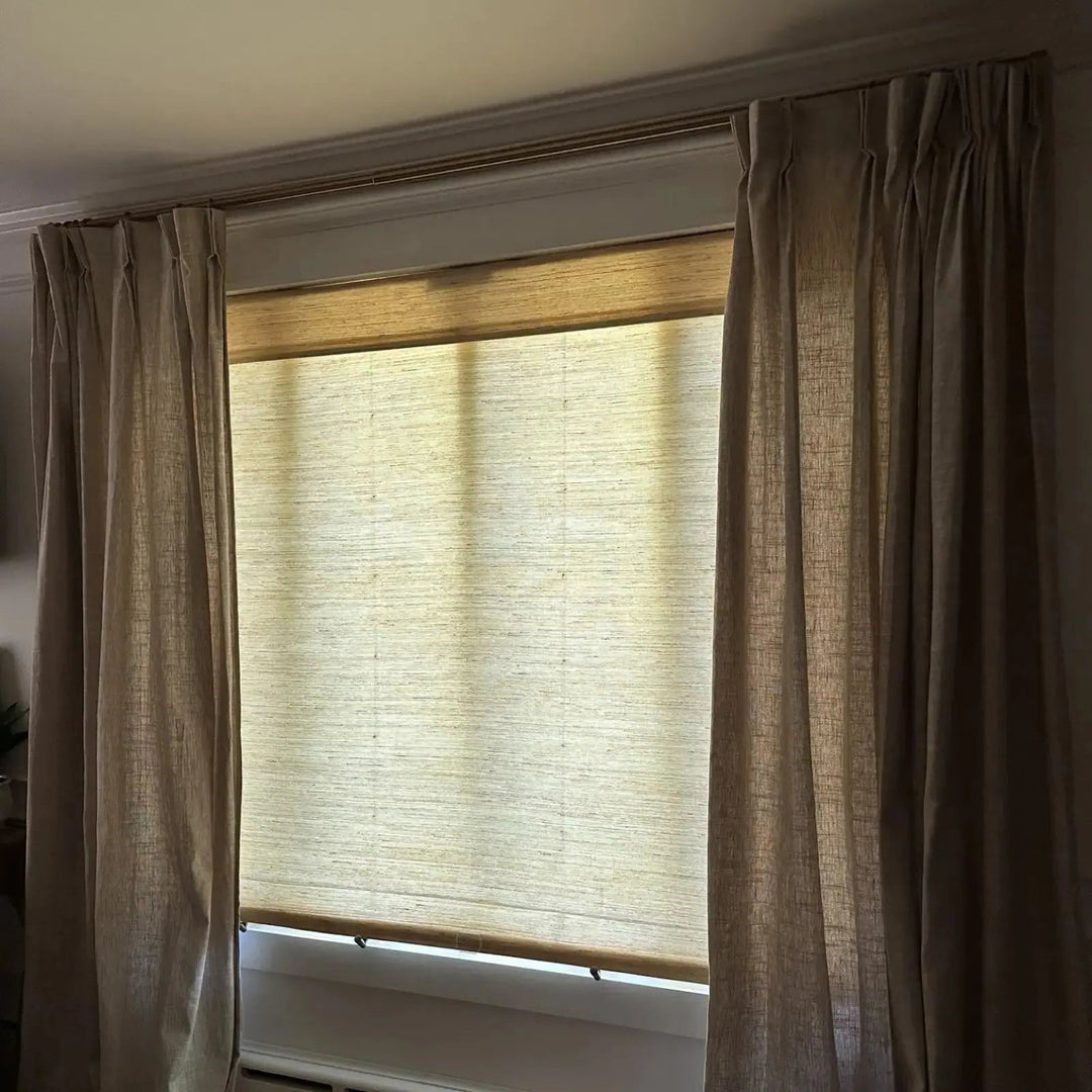 Natural Ramie Bamboo Woven Shade - Cashew TWOPAGES CURTAINS