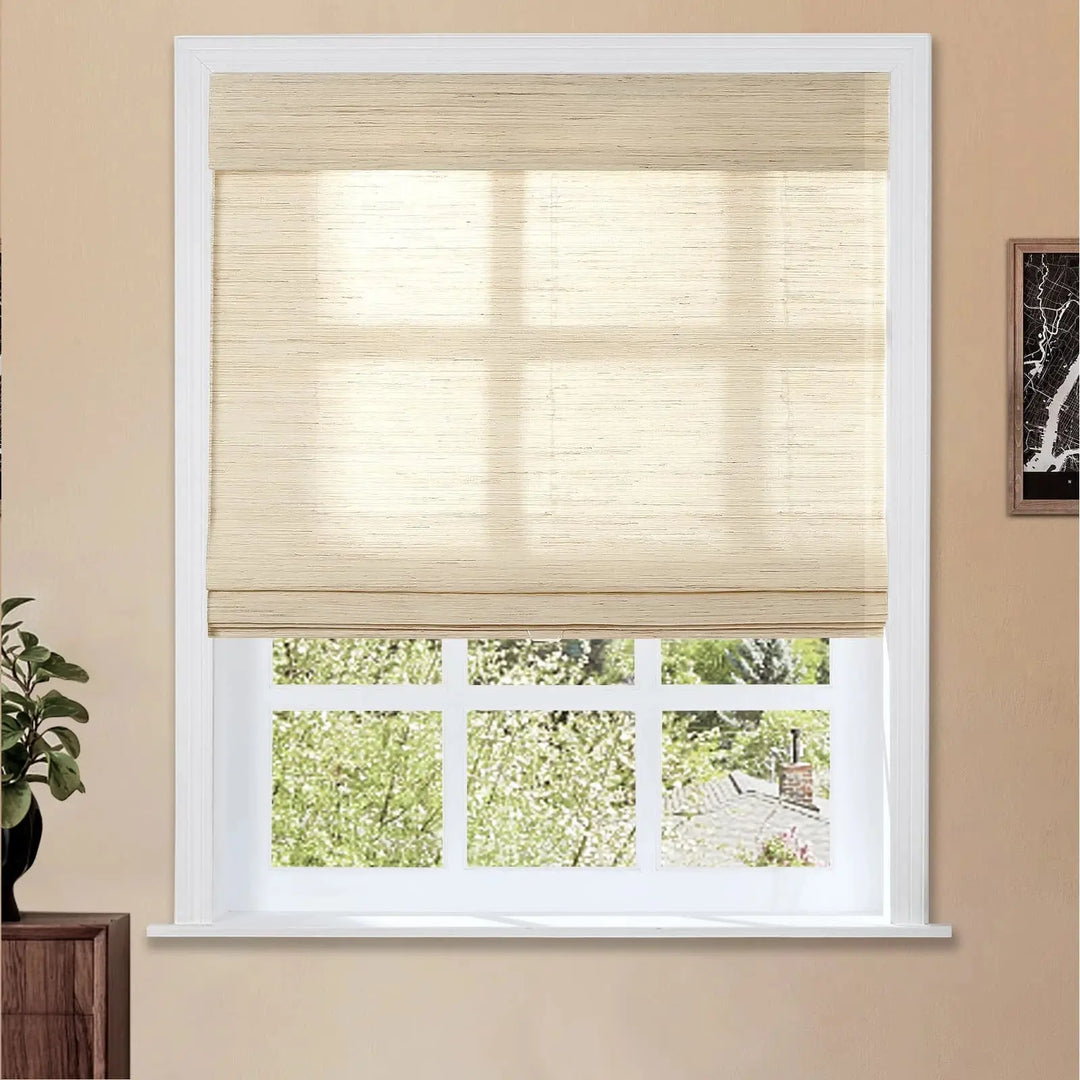 Natural Ramie Bamboo Woven Shade - Cashew TWOPAGES CURTAINS