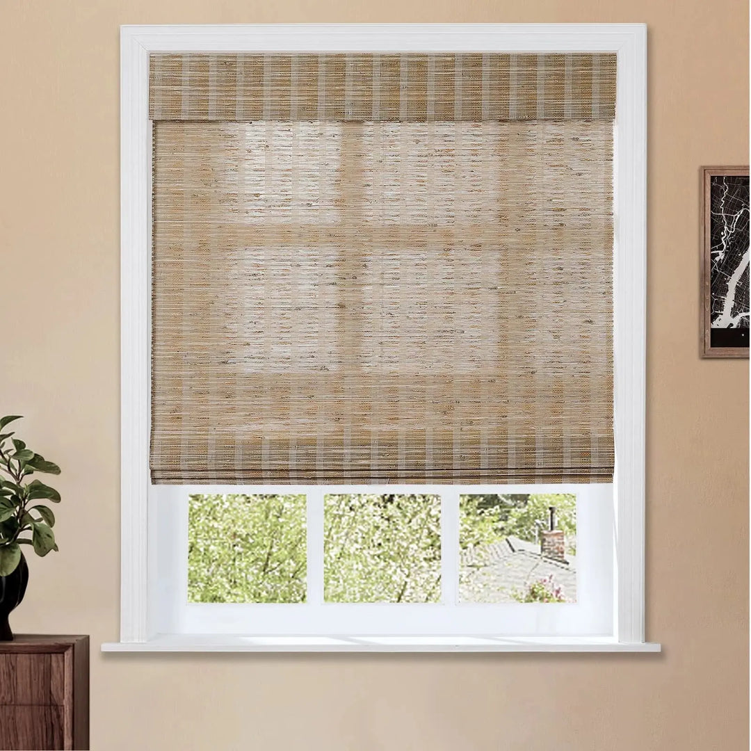 Natural Jute Bamboo Woven Shade - Natural TWOPAGES CURTAINS