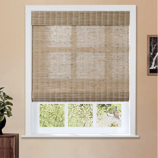 Natural Jute Bamboo Woven Shade - Natural TWOPAGES CURTAINS