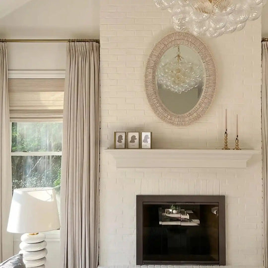 Natural Paper Bamboo Woven Shade - Marble White TWOPAGES CURTAINS