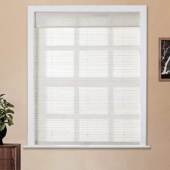Natural Paper Bamboo Woven Shade - Marble White TWOPAGES CURTAINS