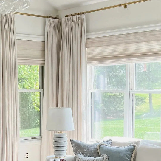 Natural Paper Bamboo Woven Shade - Marble White TWOPAGES CURTAINS