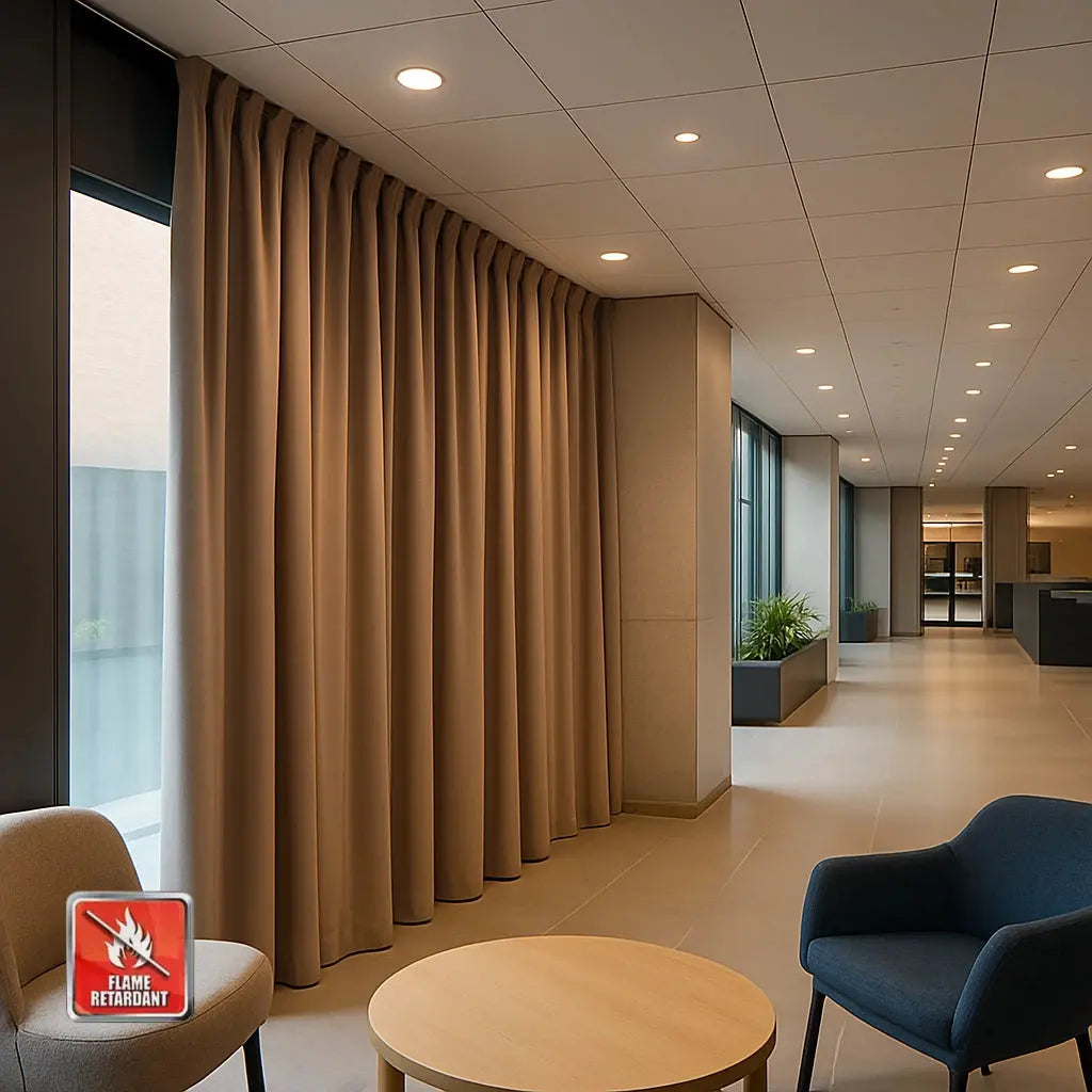 Fireproof Flame Retardant Curtains TWOPAGES Curtains - Main Image