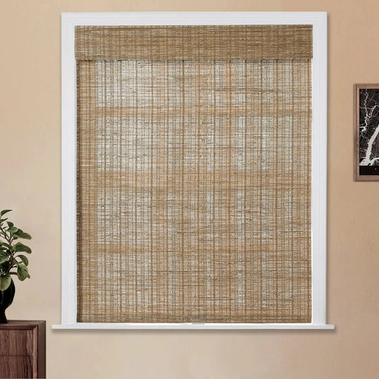 Natural Jute Bamboo Woven Shade - Cinnamon TWOPAGES CURTAINS