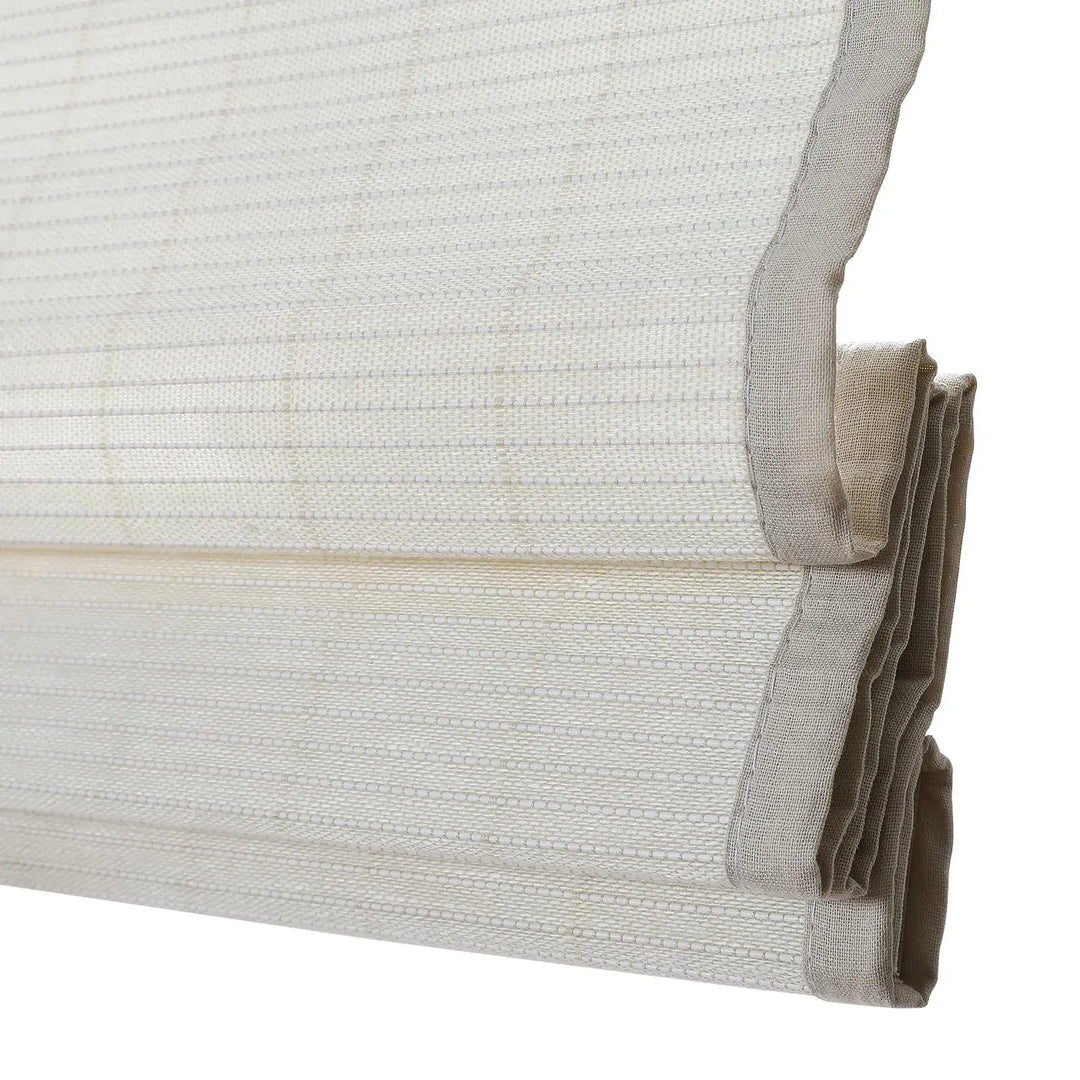 Natural Flax Bamboo Woven Shade - Eggshell TWOPAGES CURTAINS