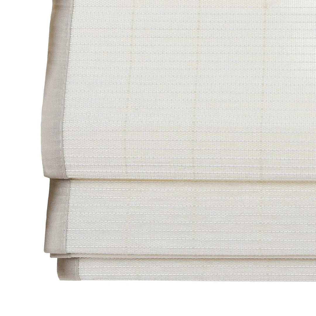 Natural Flax Bamboo Woven Shade - Eggshell TWOPAGES CURTAINS