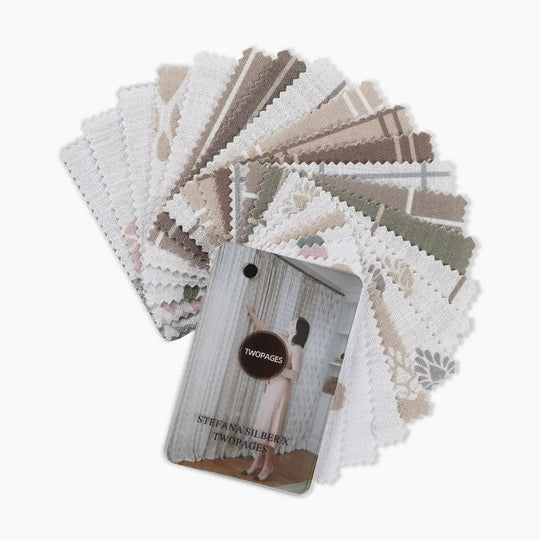 Stefana Silber Print Polyester Linen Booklet 21 Colors TWOPAGES