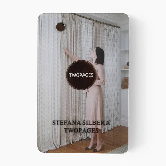 Stefana Silber Print Polyester Linen Booklet 21 Colors TWOPAGES
