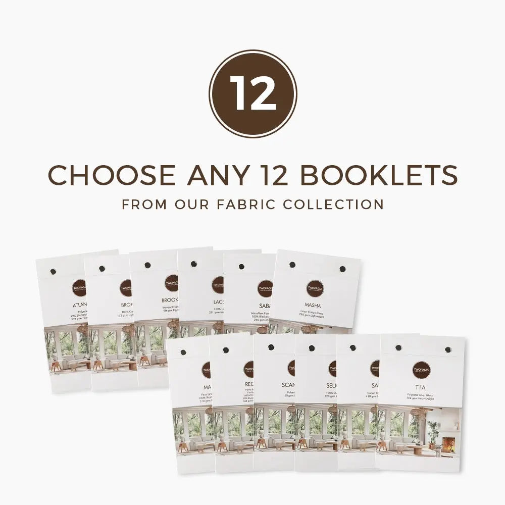 Choose Any 12 Fabric Booklets TWOPAGES