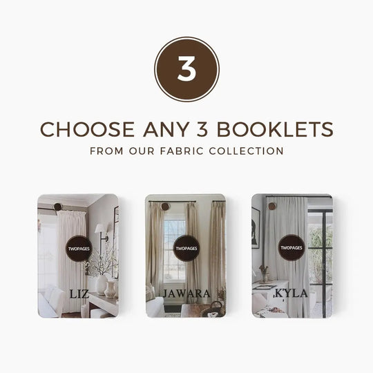 Choose Any 3 Fabric Booklets TWOPAGES