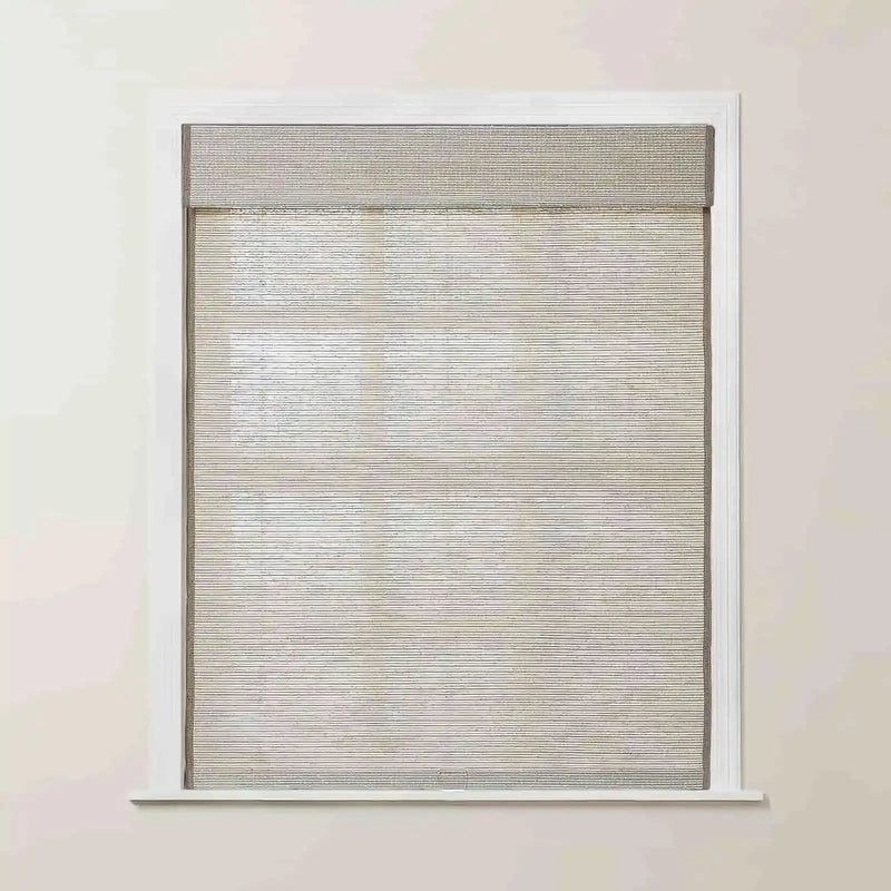 Rae Natural Ramie Flax Woven Wood Shades - Series C -TWOPAGES CURTAINS