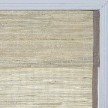 Rae Natural Ramie Flax Woven Wood Shades - Series C -TWOPAGES CURTAINS