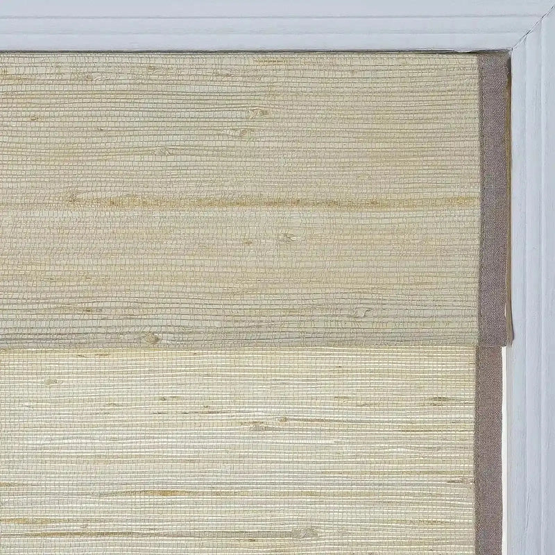 Rae Natural Ramie Flax Woven Wood Shades - Series C -TWOPAGES CURTAINS
