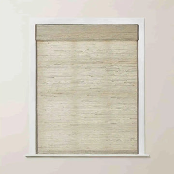 Rae Natural Ramie Flax Woven Wood Shades - Series C -TWOPAGES CURTAINS