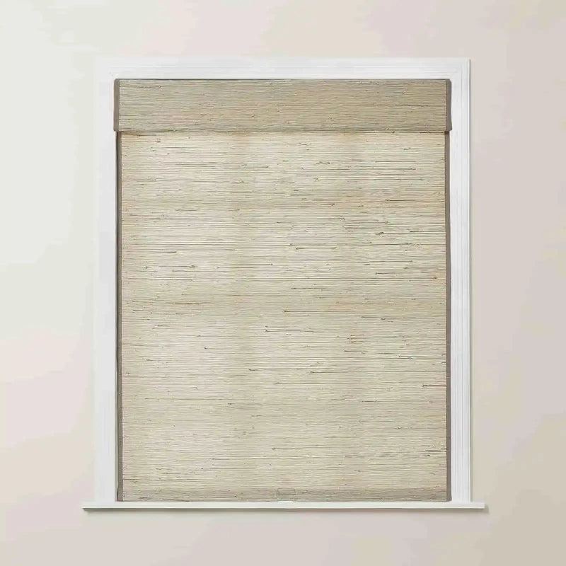 Rae Natural Ramie Flax Woven Wood Shades - Series C -TWOPAGES CURTAINS