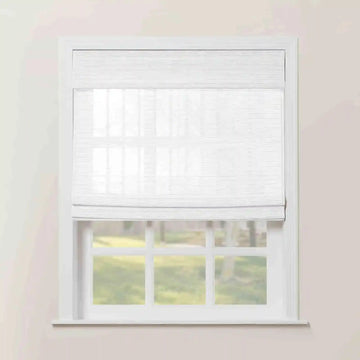 Rae Natural Ramie Flax Woven Wood Shades - Series C -TWOPAGES CURTAINS