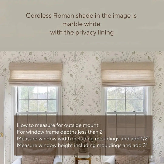 Natural Paper Bamboo Woven Shade - Marble White TWOPAGES CURTAINS