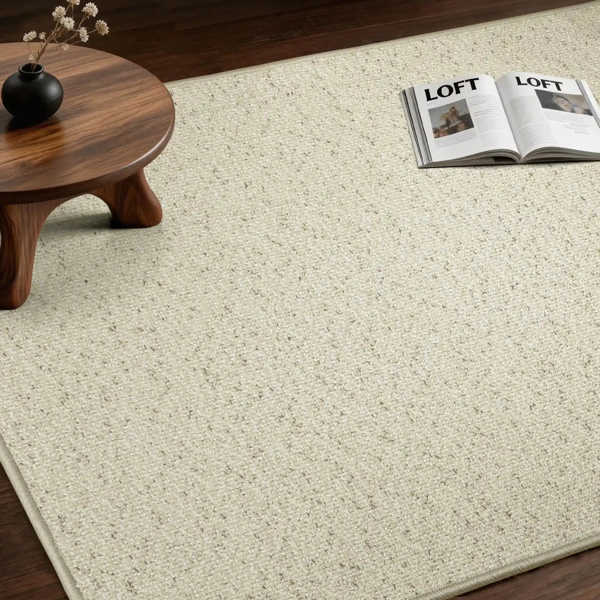 Elvis Popcorn-Textured Wool Rug | TWOPAGES Curtains