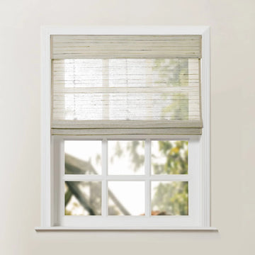 Rae Natural Ramie Jute Woven Wood Shades - Series D -TWOPAGES CURTAINS