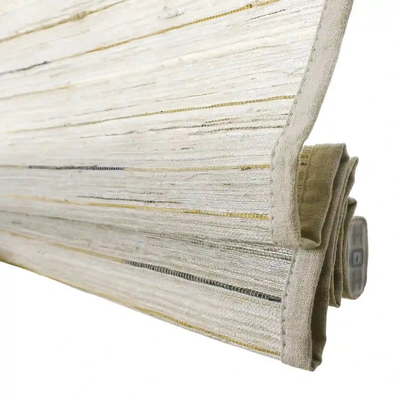 Rae Natural Ramie Jute Woven Wood Shades - Series D -TWOPAGES CURTAINS