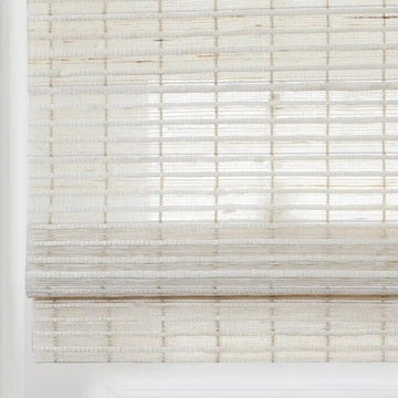 Rae Natural Ramie Jute Woven Wood Shades - Series D -TWOPAGES CURTAINS