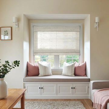 Rae Natural Ramie Jute Woven Wood Shades - Series M -TWOPAGES CURTAINS