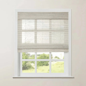 Rae Natural Ramie Jute Woven Wood Shades - Series M -TWOPAGES CURTAINS