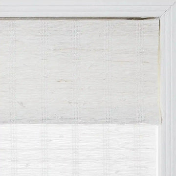Rae Natural Ramie Flax Woven Wood Shades - Series C -TWOPAGES CURTAINS