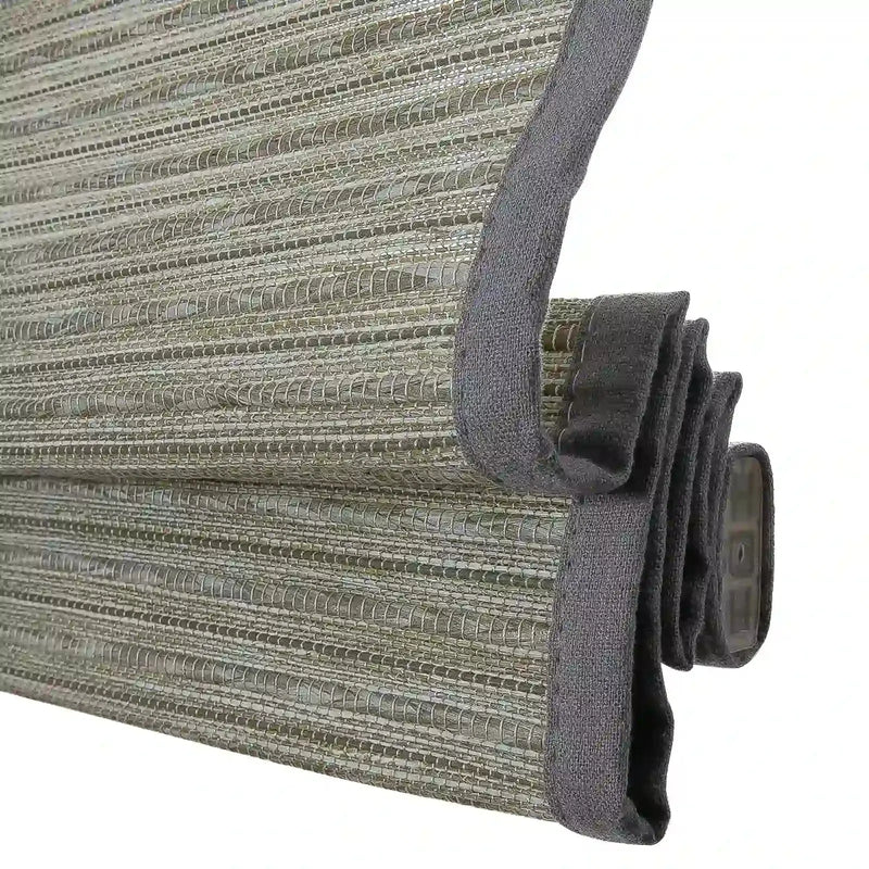 Rae Natural Ramie Flax Woven Wood Shades - Series C -TWOPAGES CURTAINS