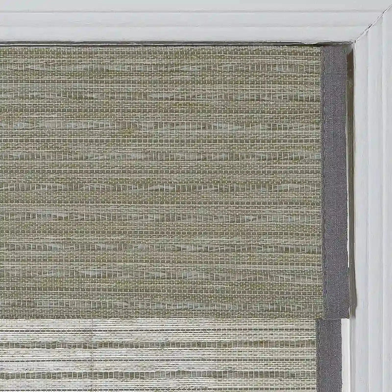 Rae Natural Ramie Flax Woven Wood Shades - Series C -TWOPAGES CURTAINS