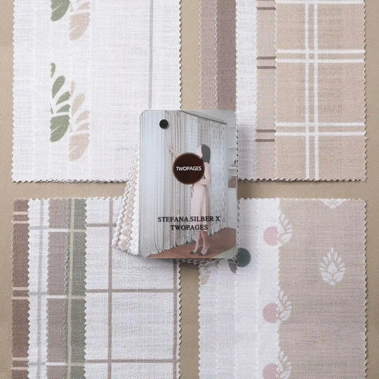 Stefana Silber Print Polyester Linen Booklet 21 Colors- -TWOPAGES