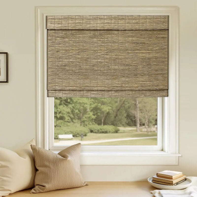 Rae Natural Ramie Jute Woven Wood Shades - Series M -TWOPAGES CURTAINS