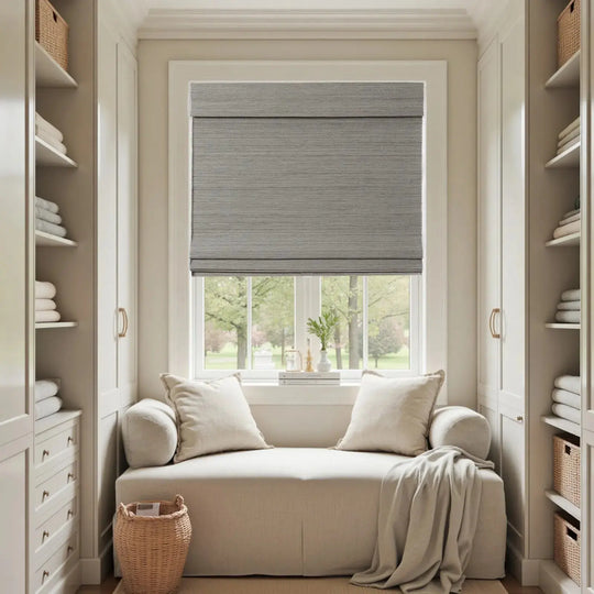 Natural Ramie Bamboo Woven Shade - Windswept -TWOPAGES CURTAINS