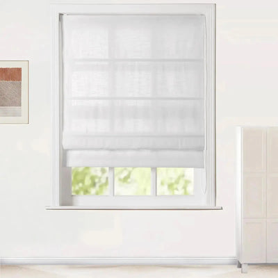 Jawara Linen Cotton Roman Shade Cord Lift -TWOPAGES