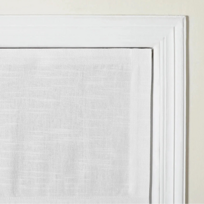 Custom Linen Roman Shade Cordless