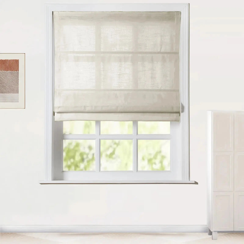 Jawara Roman Shade Cordless-Wooden Headrail TWOPAGES