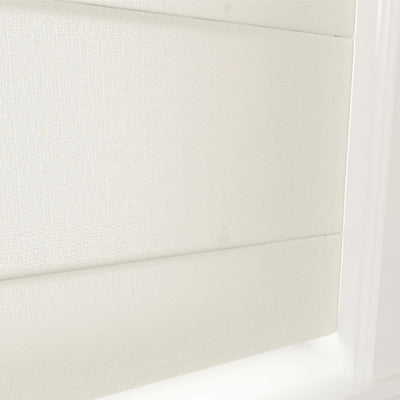 Ron Linen Cotton Herringbone Flat Fold Roman Shade Cordless