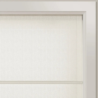 Ron Linen Cotton Herringbone Front Slat Roman Shade Cordless