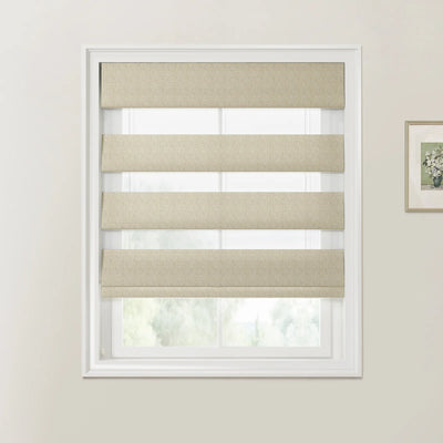 Ron Herringbone Texture Zebra Roman Blinds Cord Lift