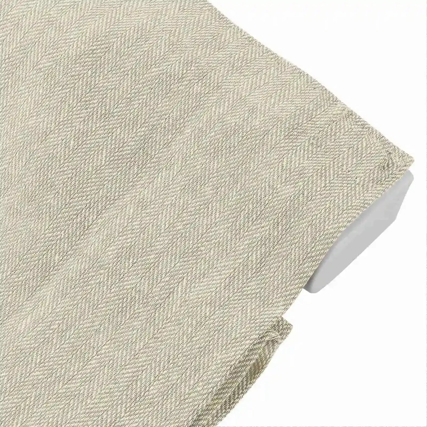 Ron Linen Cotton Herringbone Roman Shade Cordless -TWOPAGES