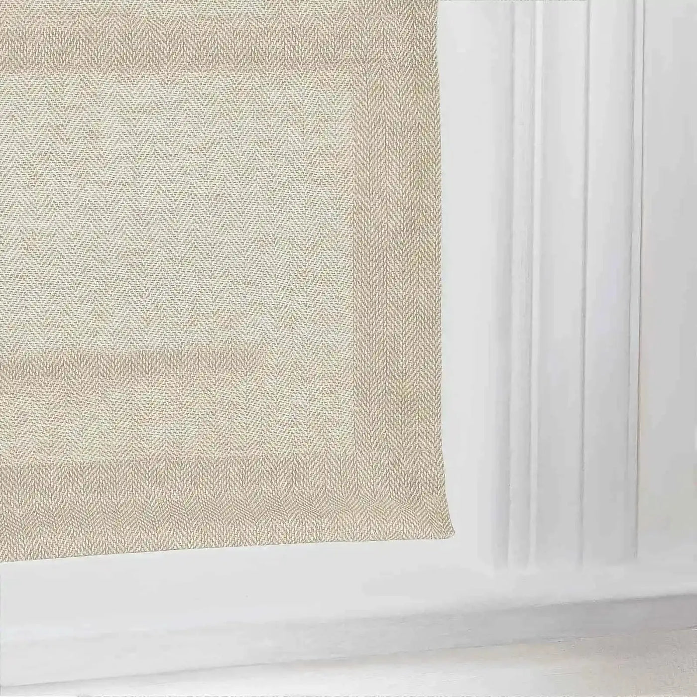 Ron Linen Cotton Herringbone Roman Shade Cordless -TWOPAGES