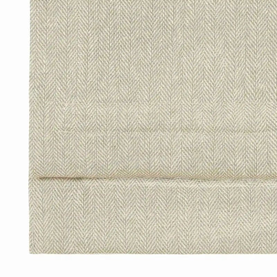 Ron Linen Cotton Herringbone Roman Shade Cordless -TWOPAGES