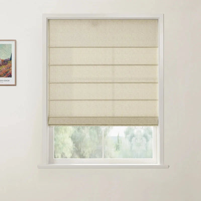 Custom Front Slat Roman Shade Cordless -TWOPAGES