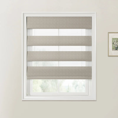 Ron Herringbone Texture Zebra Roman Blinds Cord Lift
