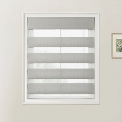 Ron Herringbone Texture Zebra Roman Blinds Cord Lift